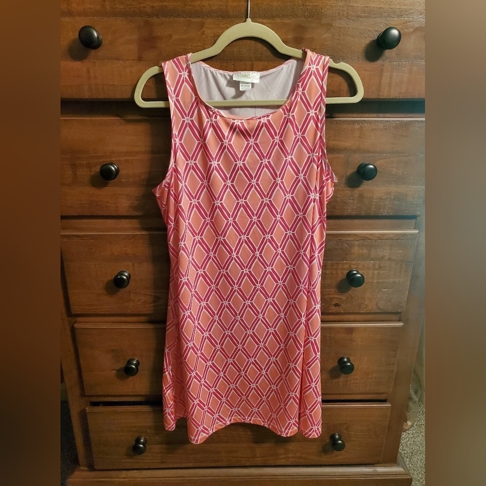 Viv & Lou Wanderlust Pink and Orange Dress.  SIZE S/M. NWT